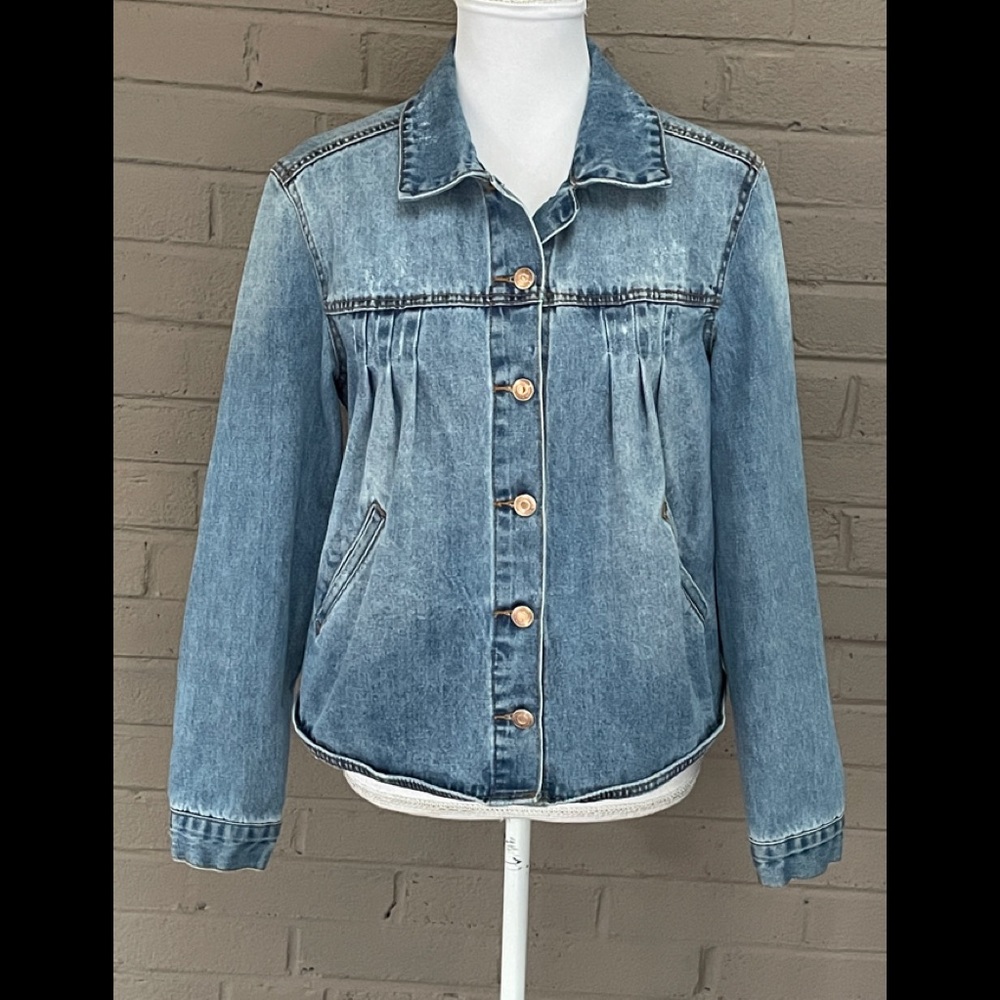 Kenzie Fringed back Full Jean Jacket S - Picture 2 of 14
